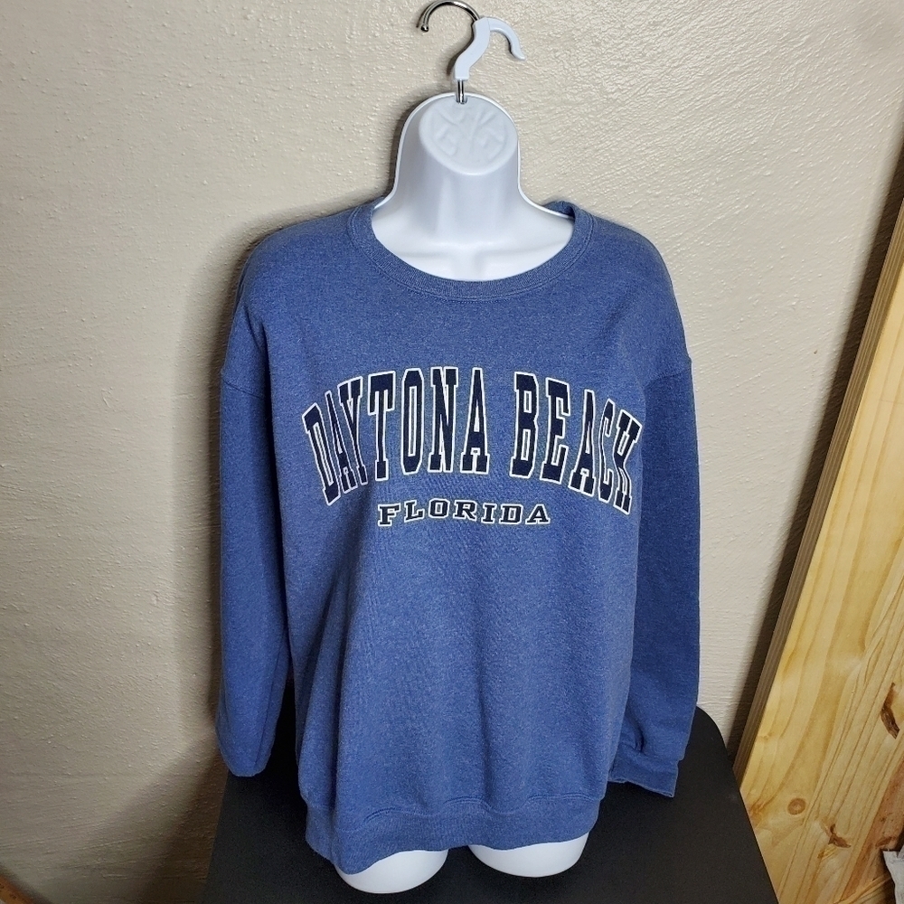 Daytona Beach Sweatshirt Women Size Medium Blue